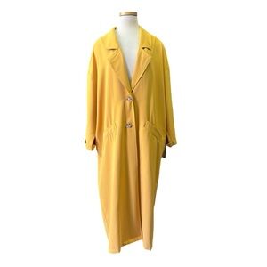 Amazing Sunshine Yellow Drop Shoulder Trench Coat by Moon River L